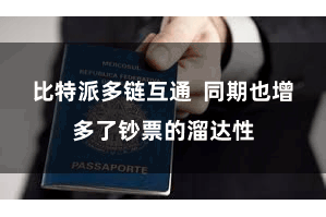 比特派多链互通  同期也增多了钞票的溜达性